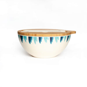
                  
                    blue wave bamboo salad bowl with wooden lid
                  
                