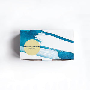 
                  
                    gift box for lunch box with blue wave print
                  
                